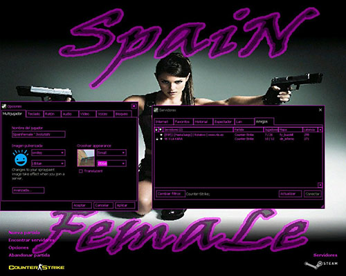 Тема GUI  SpaiN FemaLe для CS 1.6