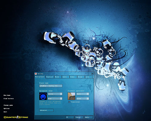 Тема Abstract Gui для CS 1.6