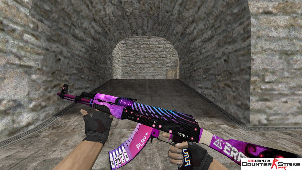 Модель AK-47 «Dark Vaporwave» для CS 1.6