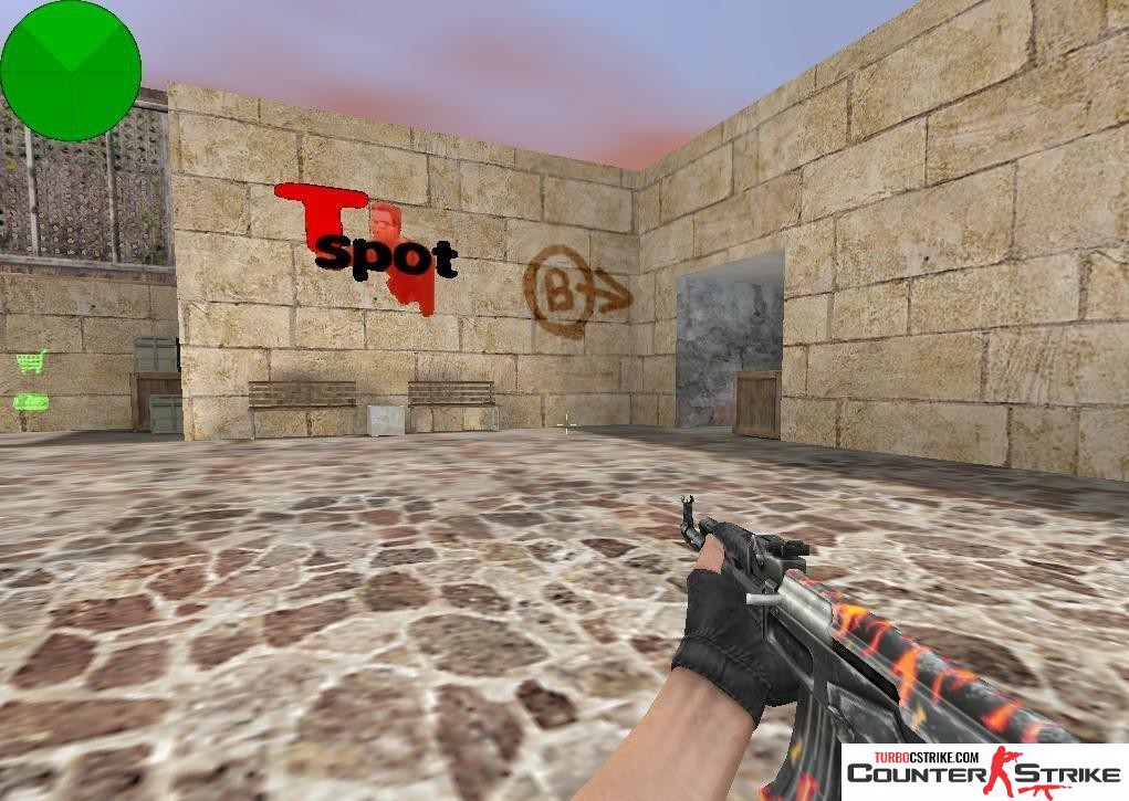 Модель AK-47 «Fire Madness» для CS 1.6