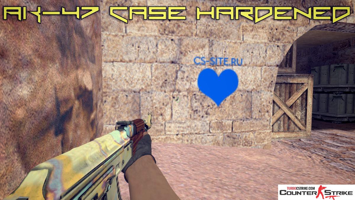 Модель AK-47 «Поверхностная закалка — Case Hardened» для CS 1.6