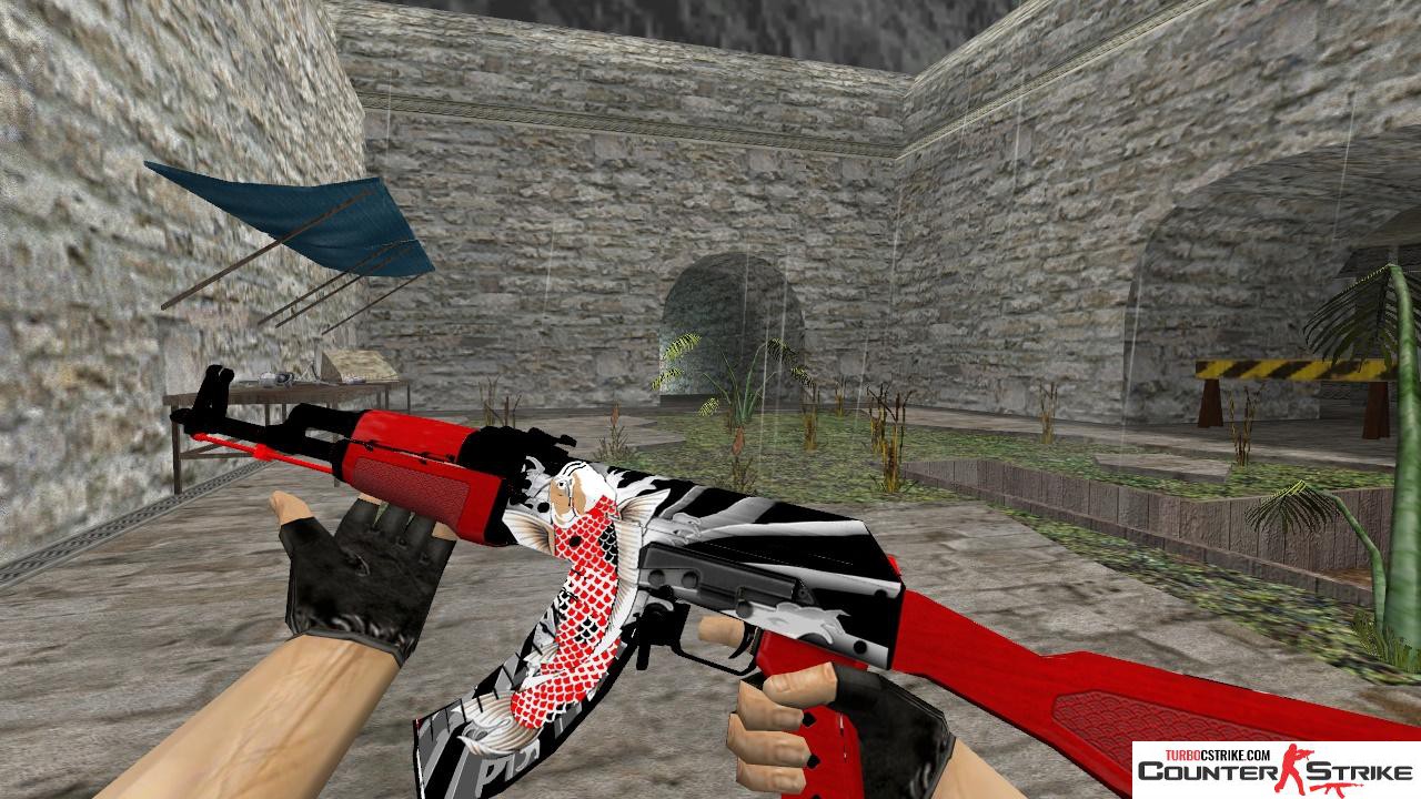 Модель HD AK-47 «893 Collection» с анимацией осмотра для CS 1.6