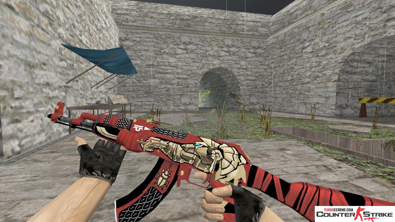 Модель HD AK-47 «Anubis» с анимацией осмотра для CS 1.6