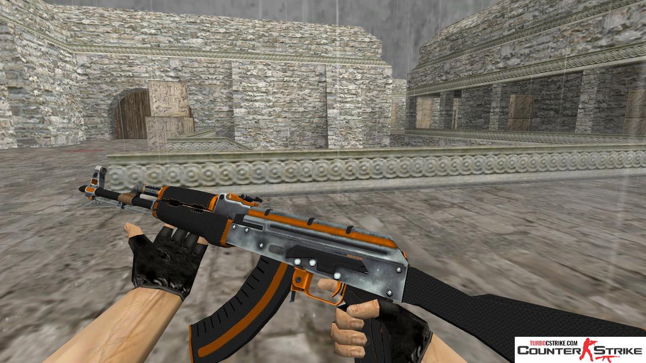 Модель HD AK-47 «Carbon Edition» с анимацией осмотра для CS 1.6