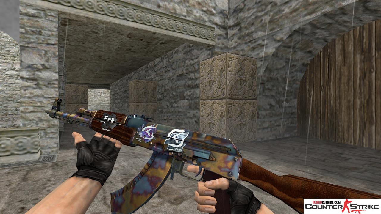 Модель HD AK-47 «Case Hardened SK.Gaming» для CS 1.6