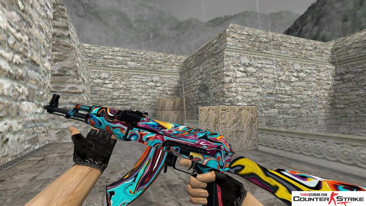 Модель HD AK-47 «Colorful Apocalypse» для CS 1.6