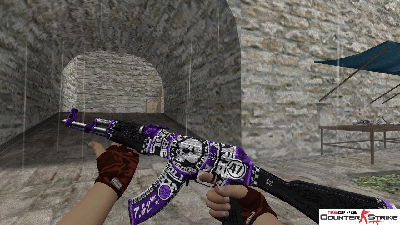 Модель HD AK-47 «Demolition Purple» для CS 1.6