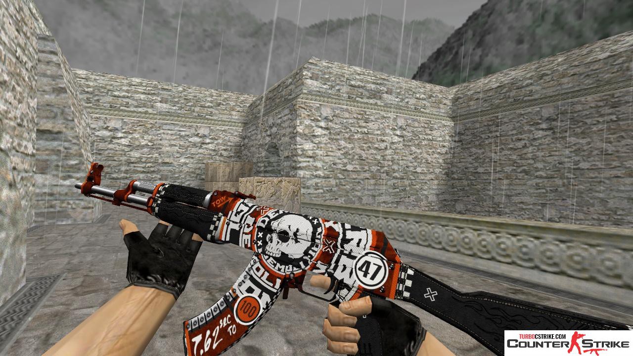 Модель HD AK-47 «Demolition v1» с анимацией осмотра для CS 1.6