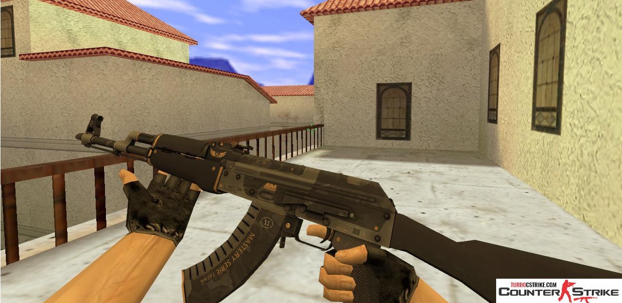 Модель HD AK-47 «Elite Build» с анимацией осмотра для CS 1.6