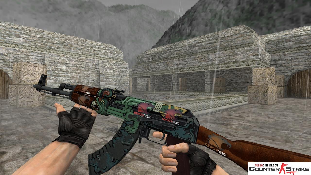 Модель HD AK-47 «Fire Serpent» (поношенное) для CS 1.6
