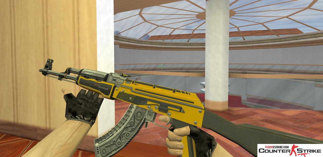 Модель HD AK-47 «Fuel Injector» с анимацией осмотра для CS 1.6