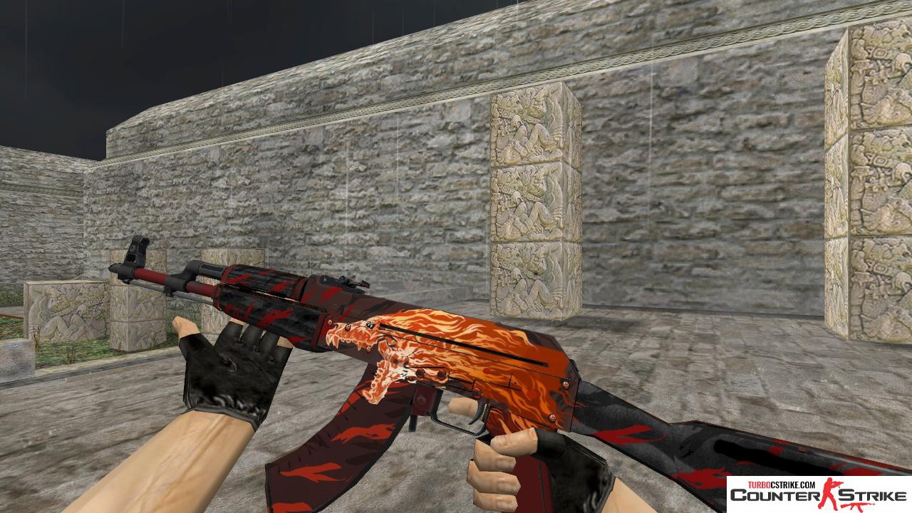 Модель HD AK-47 «Howl» с анимацией осмотра для CS 1.6