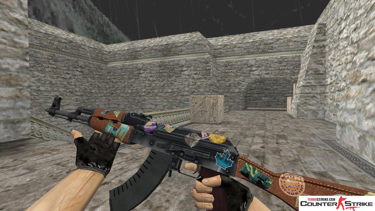 Модель HD AK-47 «Jet Set» с анимацией осмотра для CS 1.6
