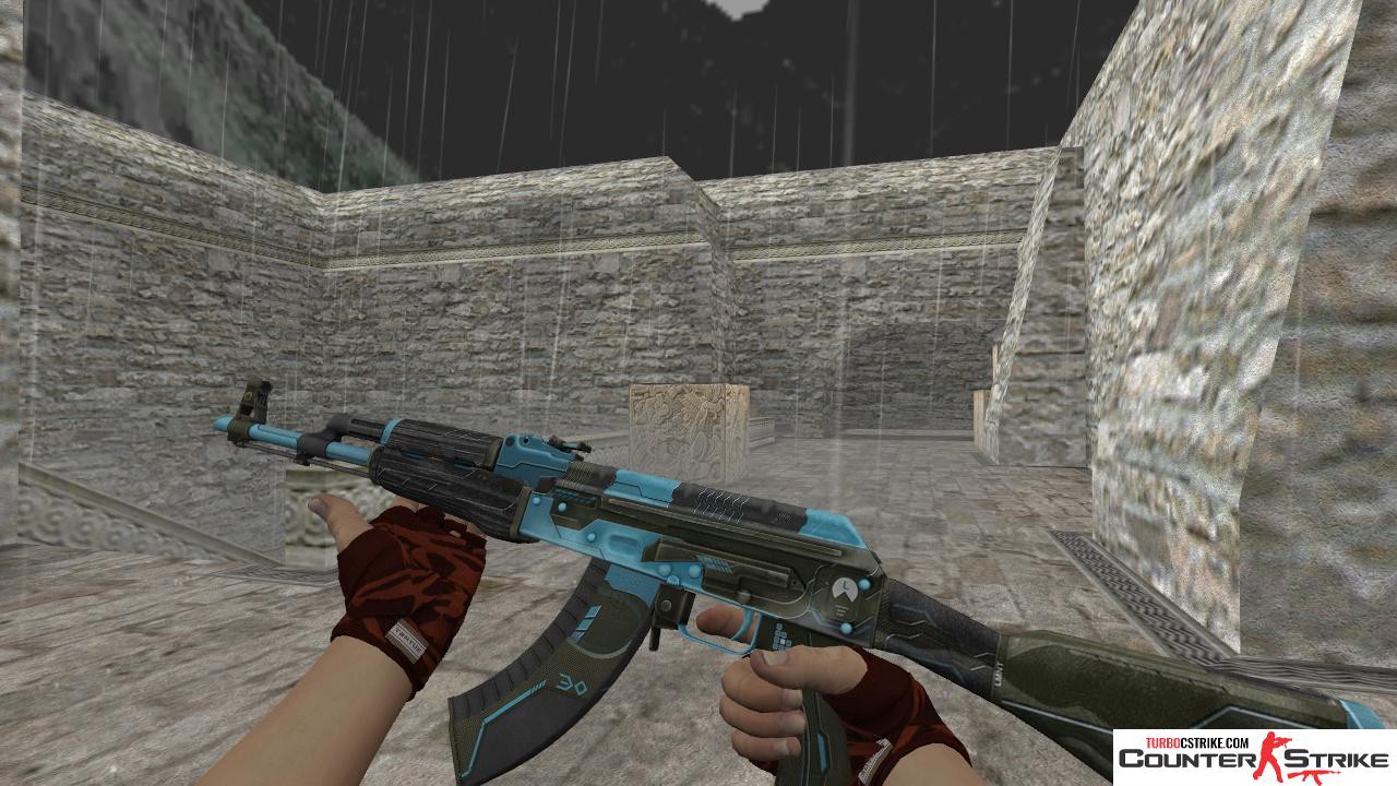 Модель HD AK-47 «Luanmat Blue» для CS 1.6