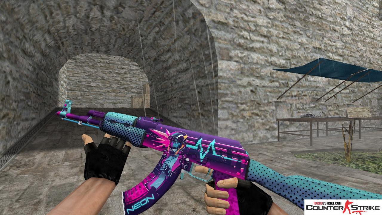 Модель HD AK-47 «Neon Rider IV v2» для CS 1.6