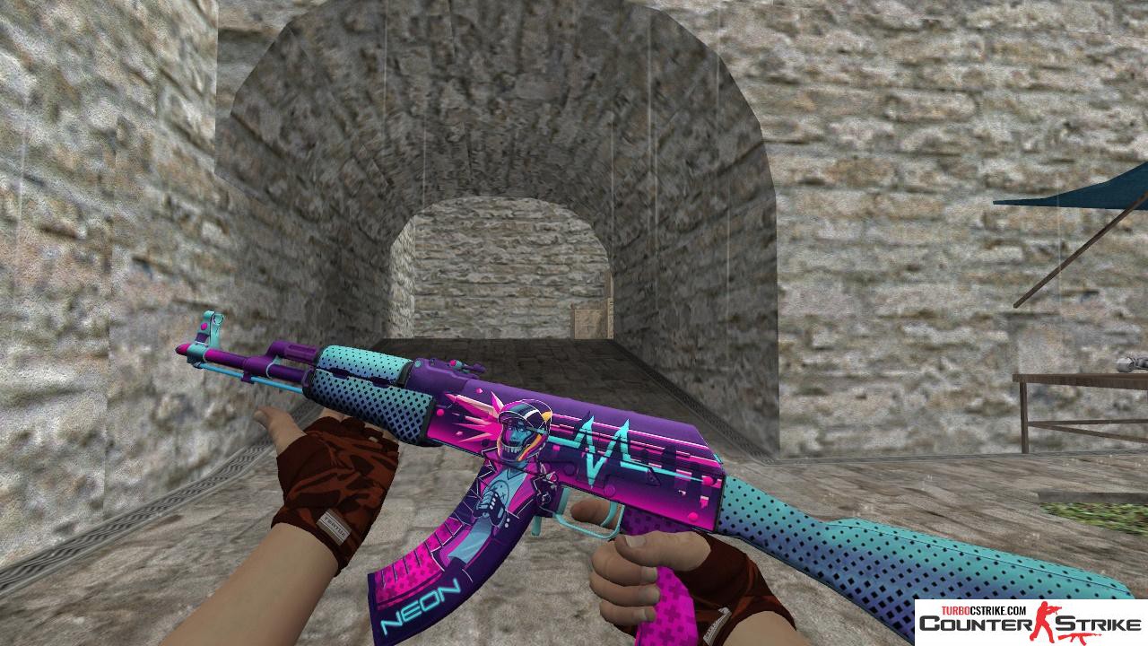 Модель HD AK-47 «Neon Rider IV» для CS 1.6