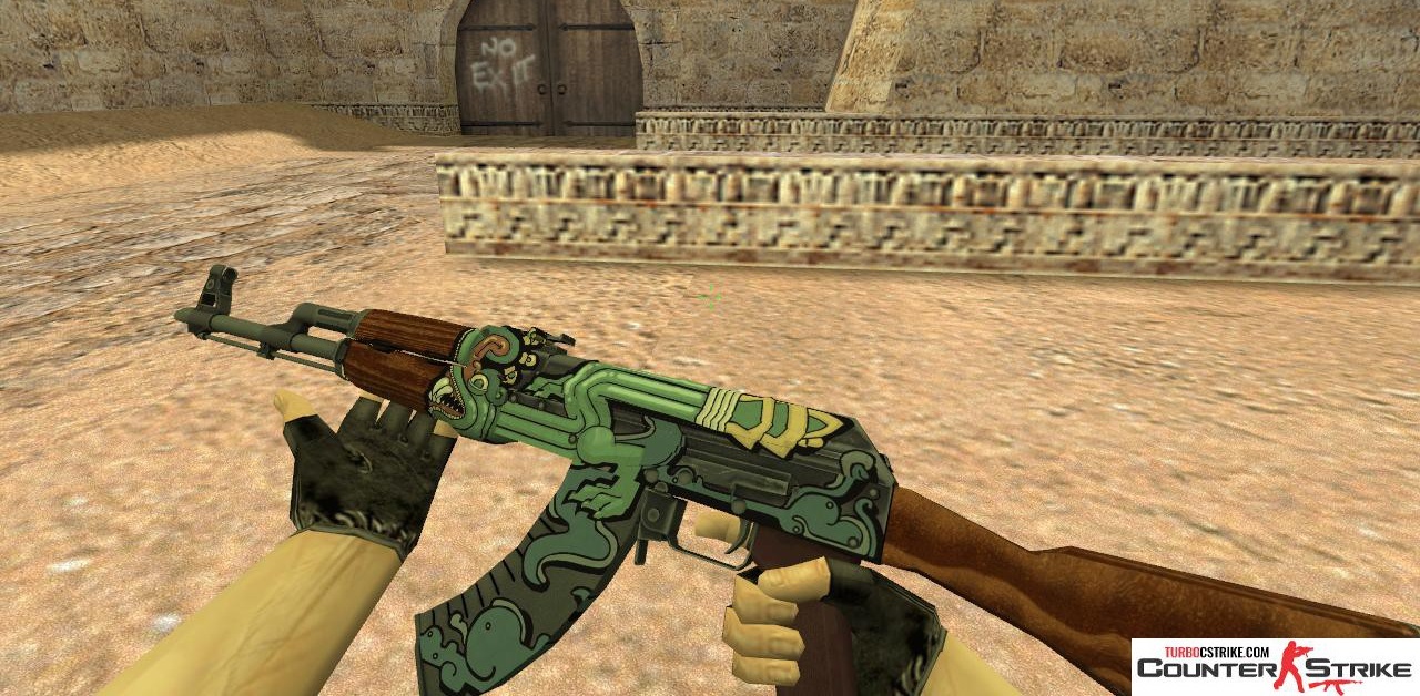 Модель HD AK-47 «Огненный змей» с анимацией осмотра для CS 1.6