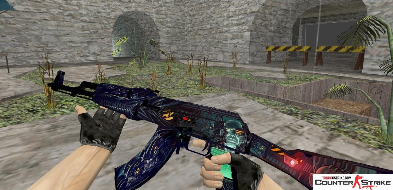 Модель HD AK-47 «Overrun» с анимацией осмотра для CS 1.6