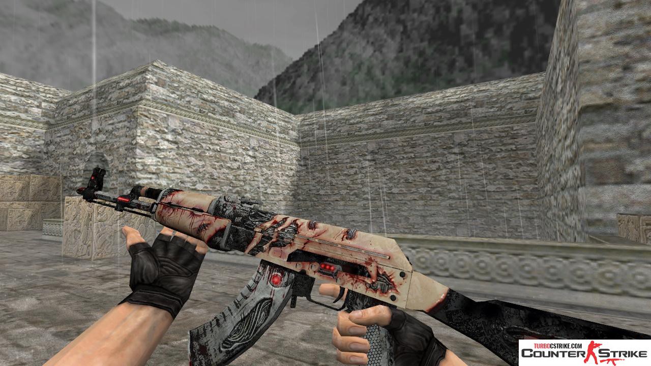 Модель HD AK-47 «Payback» с анимацией осмотра для CS 1.6