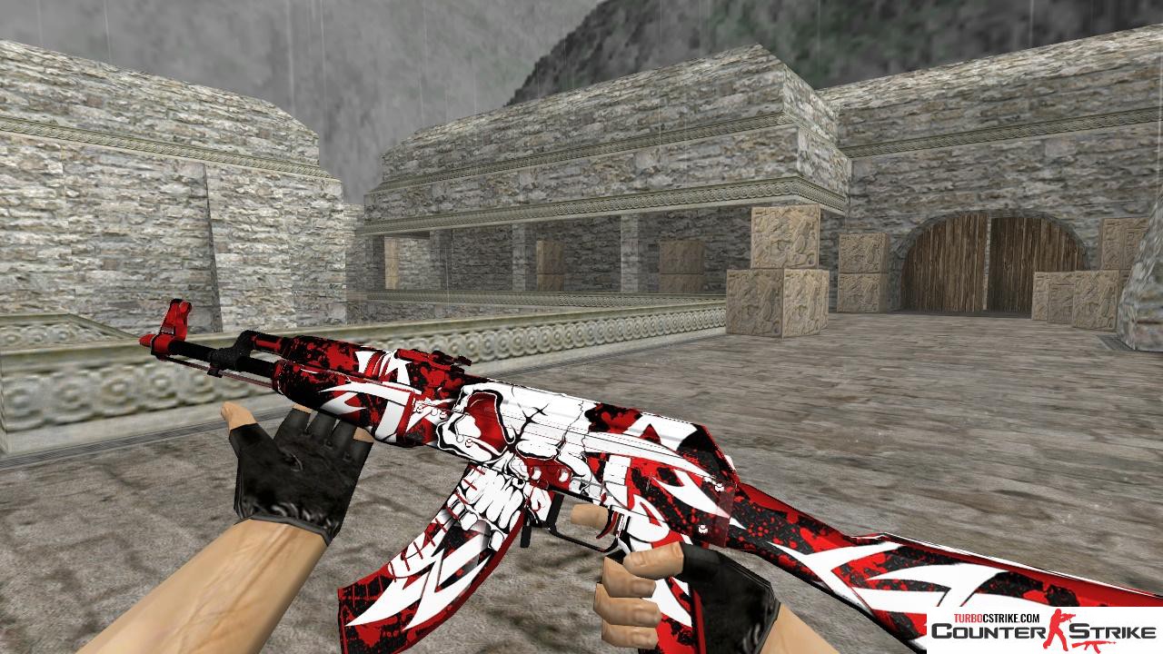 Модель HD AK-47 «Reaper» с анимацией осмотра для CS 1.6