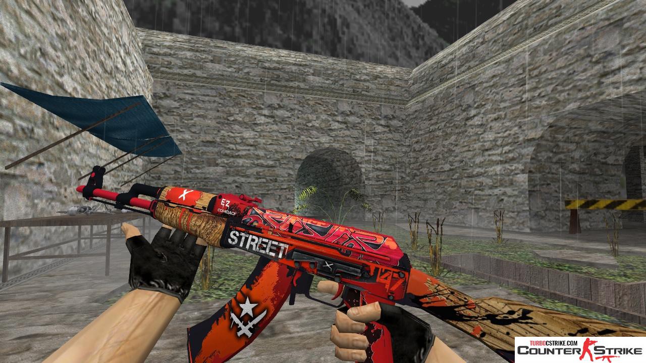 Модель HD AK-47 «Ringleader» с анимацией осмотра для CS 1.6