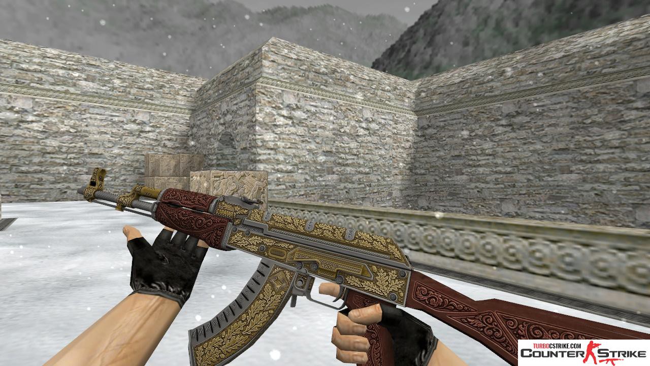 Модель HD AK-47 «Royal Platinum Gold» для CS 1.6
