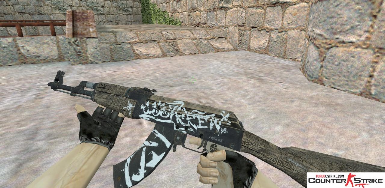 Модель HD AK-47 «Wasteland Rebel» с анимацией осмотра для CS 1.6