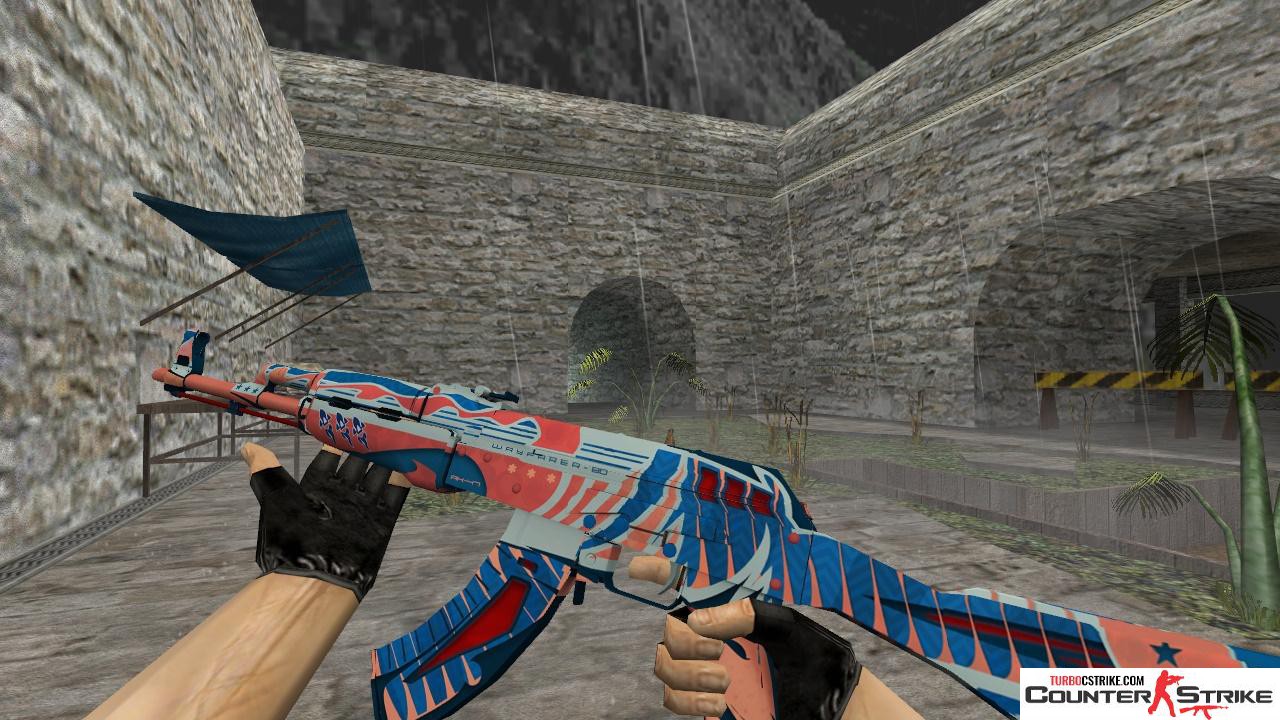 Модель HD AK-47 «Wayfarer 80» с анимацией осмотра для CS 1.6