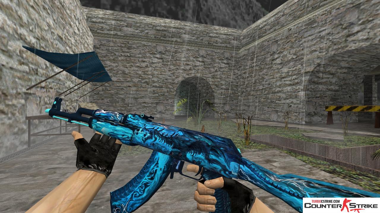 Модель HD AK-47 «Wyrm» с анимацией осмотра для CS 1.6