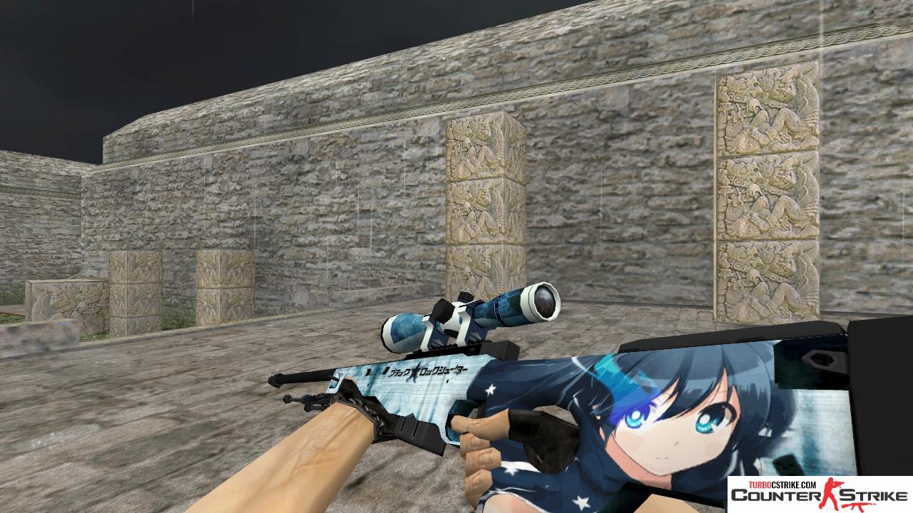 Модель HD AWP «Black Rock» с анимацией осмотра для CS 1.6