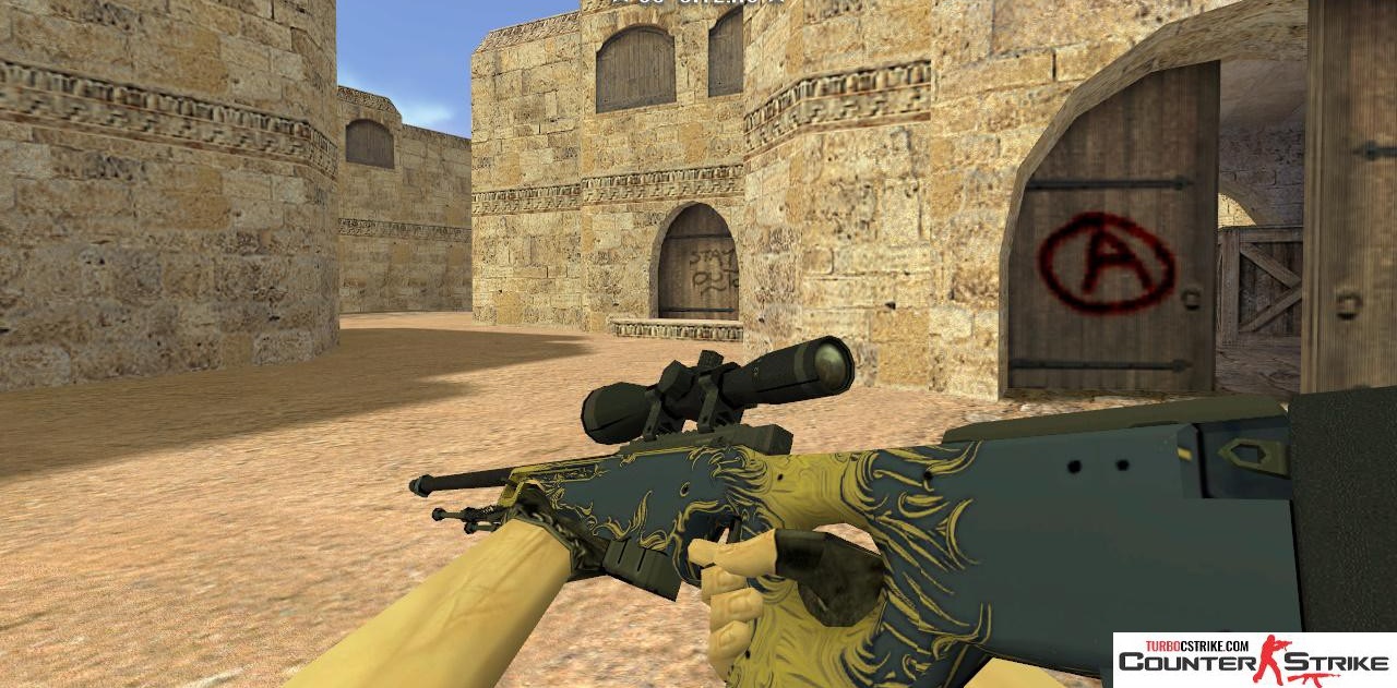 Модель HD AWP «Боец» с анимацией осмотра для CS 1.6