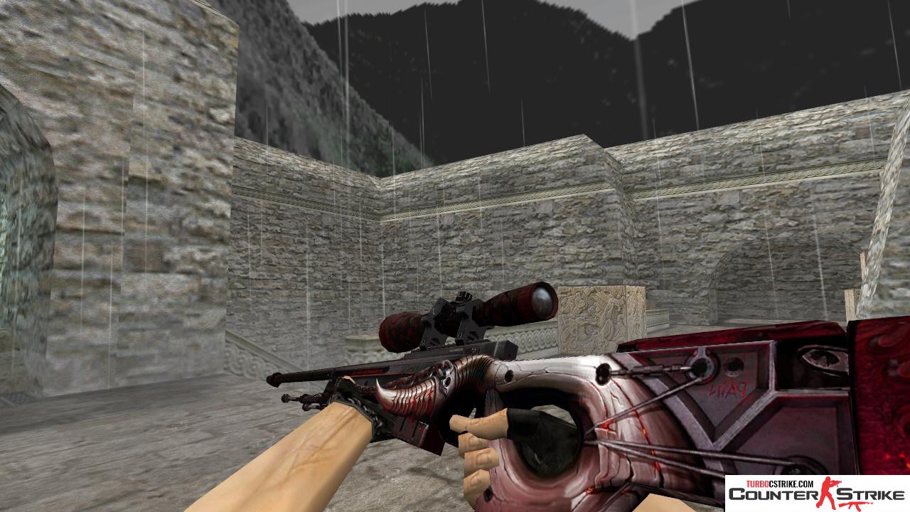 Модель HD AWP «Damnation» с анимацией осмотра для CS 1.6