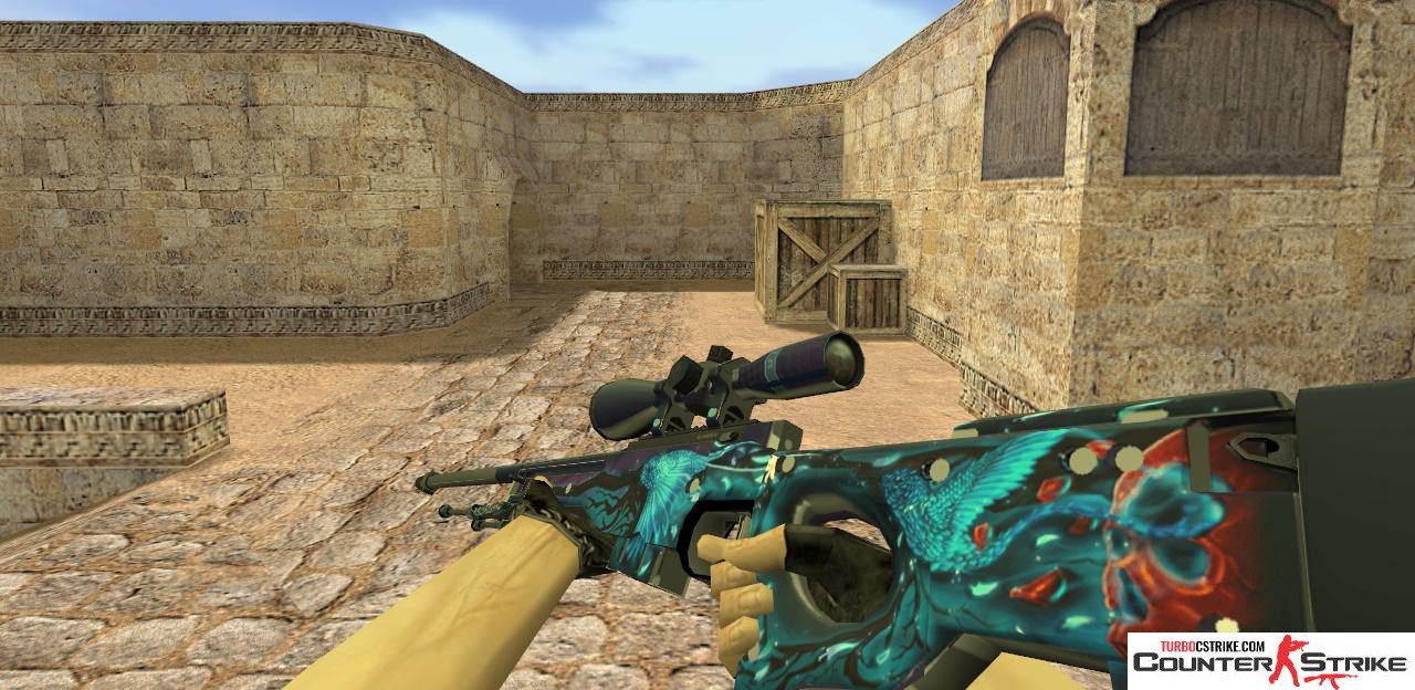 Модель HD AWP «Deadly Birds» с анимацией осмотра для CS 1.6