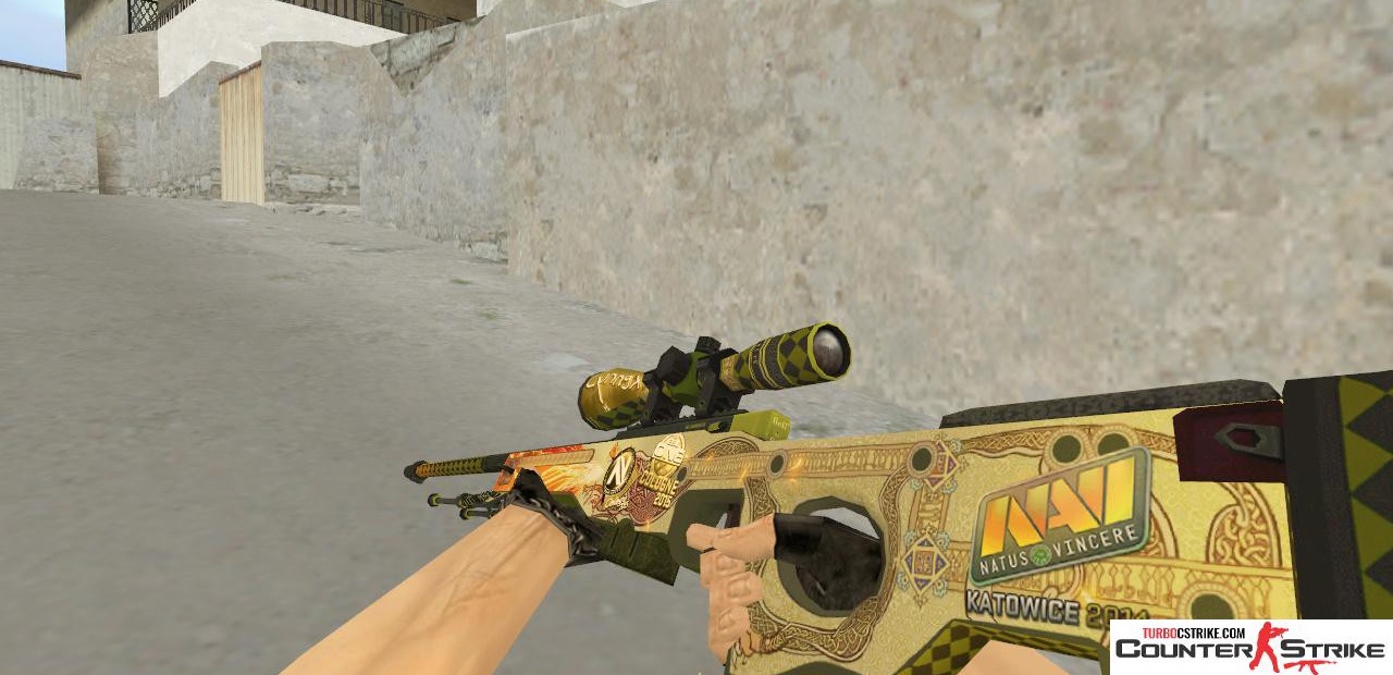 Модель HD AWP «Dragon Lore» с наклейками для CS 1.6
