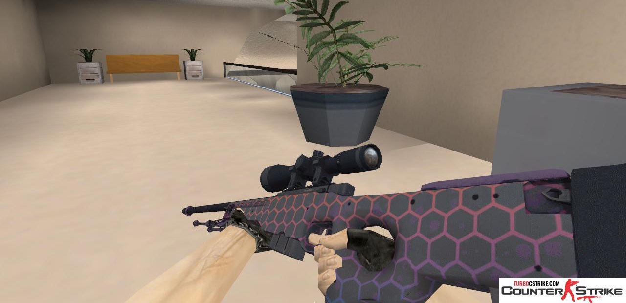 Модель HD AWP «Electic Hive» с анимацией осмотра для CS 1.6