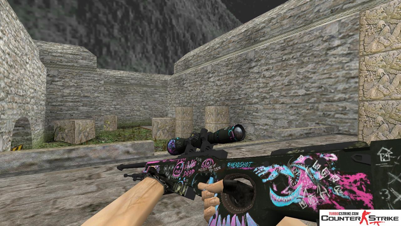 Модель HD AWP «Fever Dream» с анимацией осмотра для CS 1.6