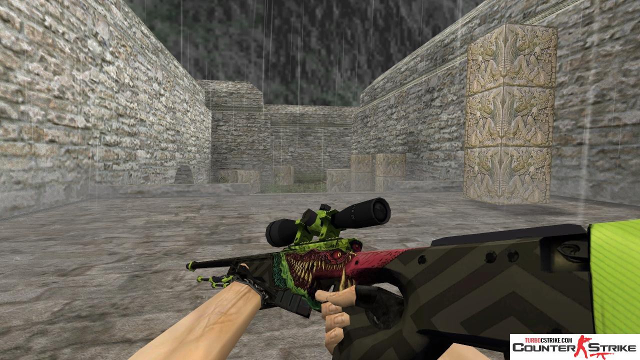 Модель HD AWP «Glasgows Beast» с анимацией осмотра для CS 1.6