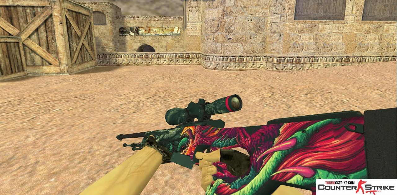 Модель HD AWP «Hyper Beast» с анимацией осмотра для CS 1.6