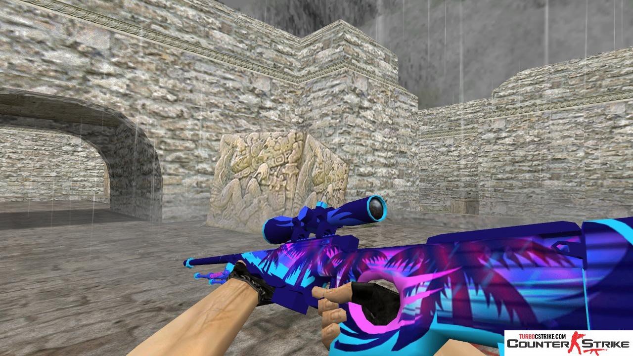 Модель HD AWP «Ice Palm» с анимацией осмотра для CS 1.6