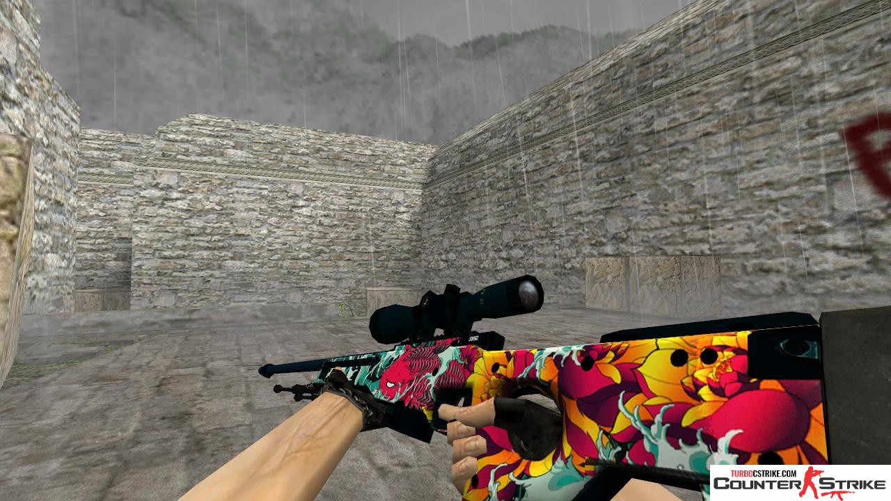 Модель HD AWP «Jinsei» с анимацией осмотра для CS 1.6