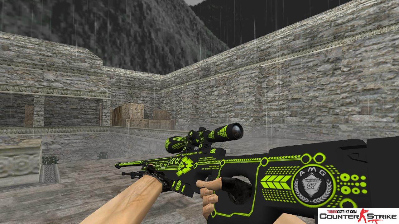 Модель HD AWP «Machine» с анимацией осмотра для CS 1.6