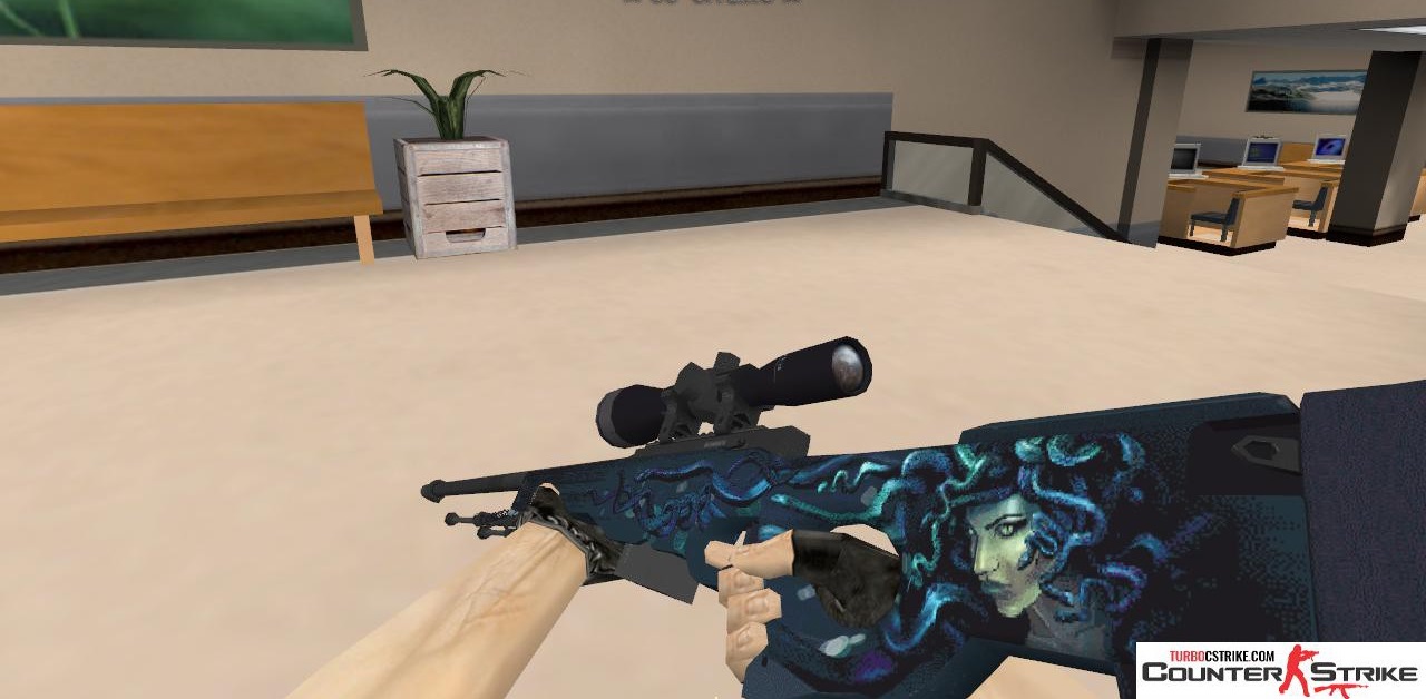 Модель HD AWP «Medusa» с анимацией осмотра для CS 1.6