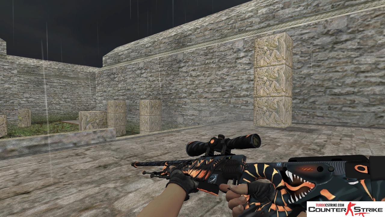 Модель HD AWP «Meres» с анимацией осмотра для CS 1.6
