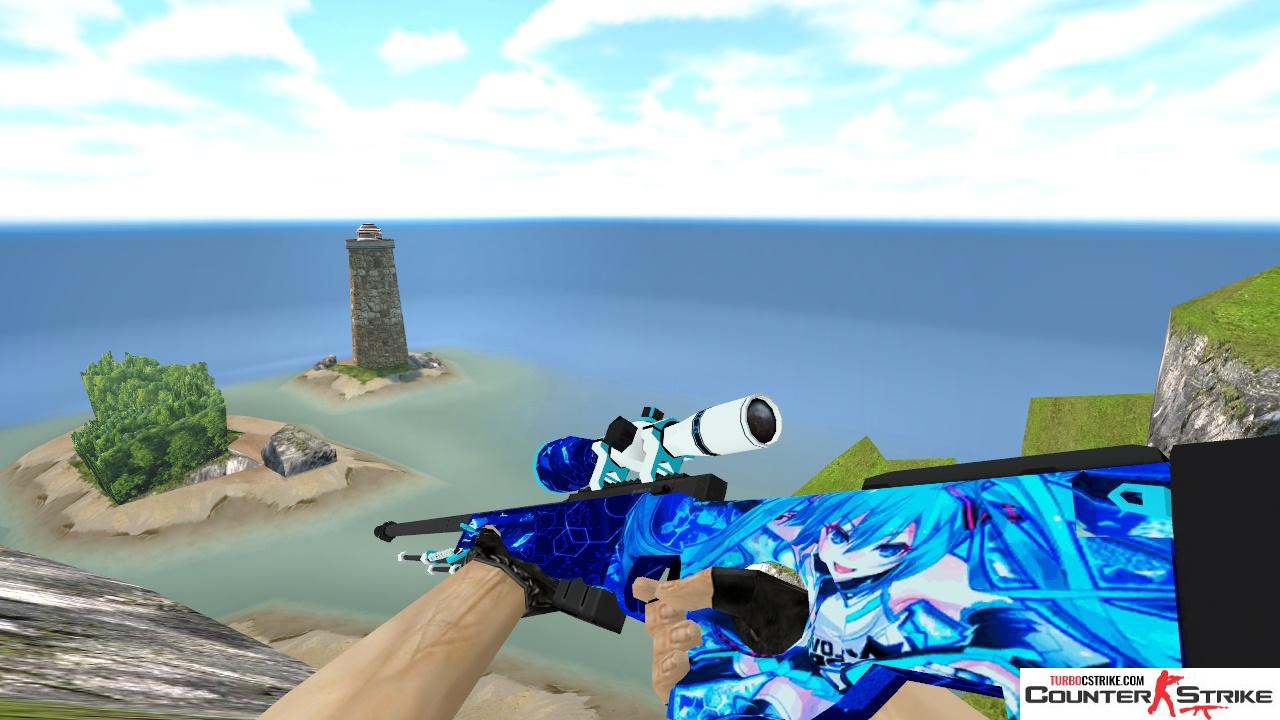Модель HD AWP «Miku» с анимацией осмотра для CS 1.6