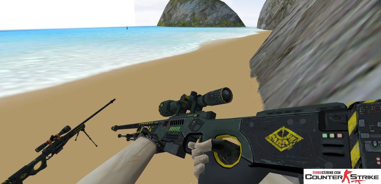 Модель HD AWP «Phobos» с анимацией осмотра для CS 1.6