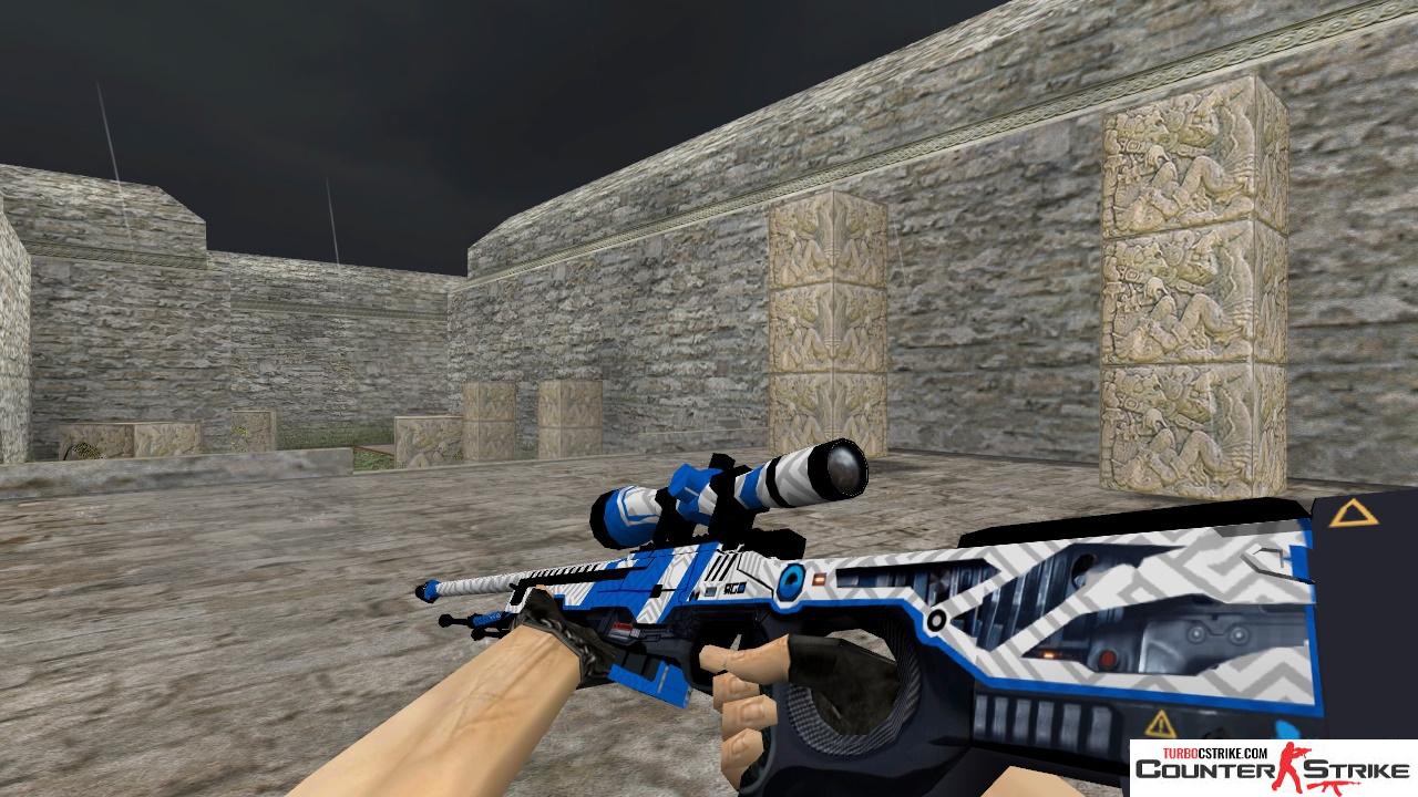 Модель HD AWP «Railgun» с анимацией осмотра для CS 1.6