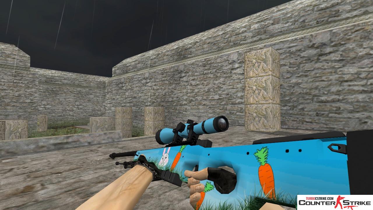 Модель HD AWP «The Rabbit» с анимацией осмотра для CS 1.6
