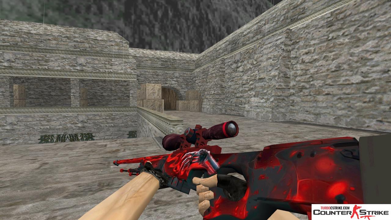 Модель HD AWP «Touch of Hell» с анимацией осмотра для CS 1.6