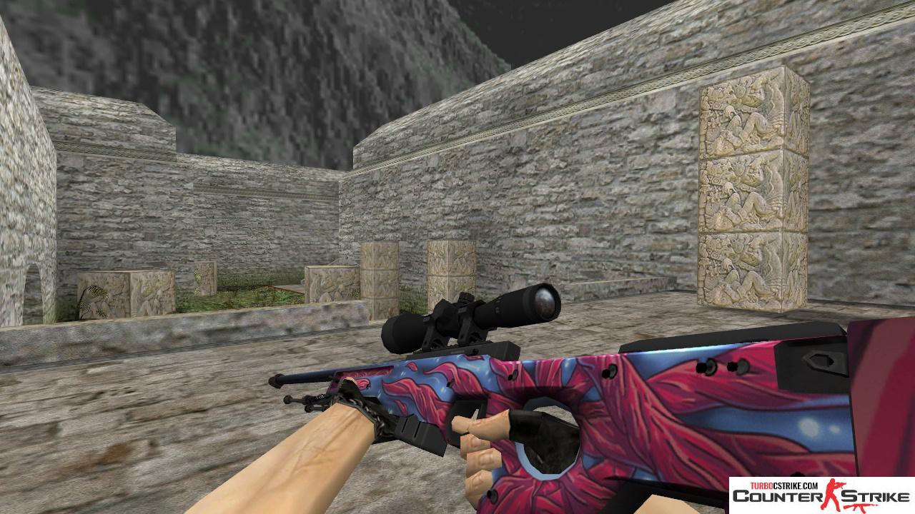 Модель HD AWP «UltraMercuria» с анимацией осмотра для CS 1.6