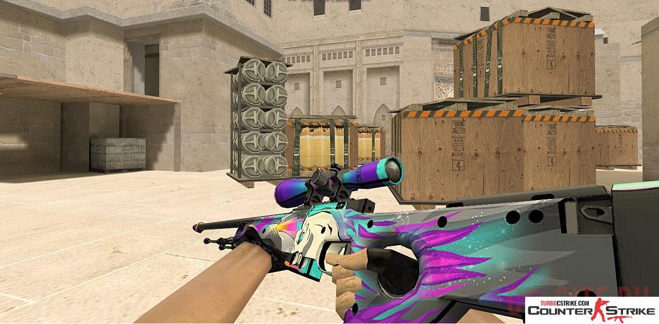 Модель HD AWP «Unicorn» с анимацией осмотра для CS 1.6